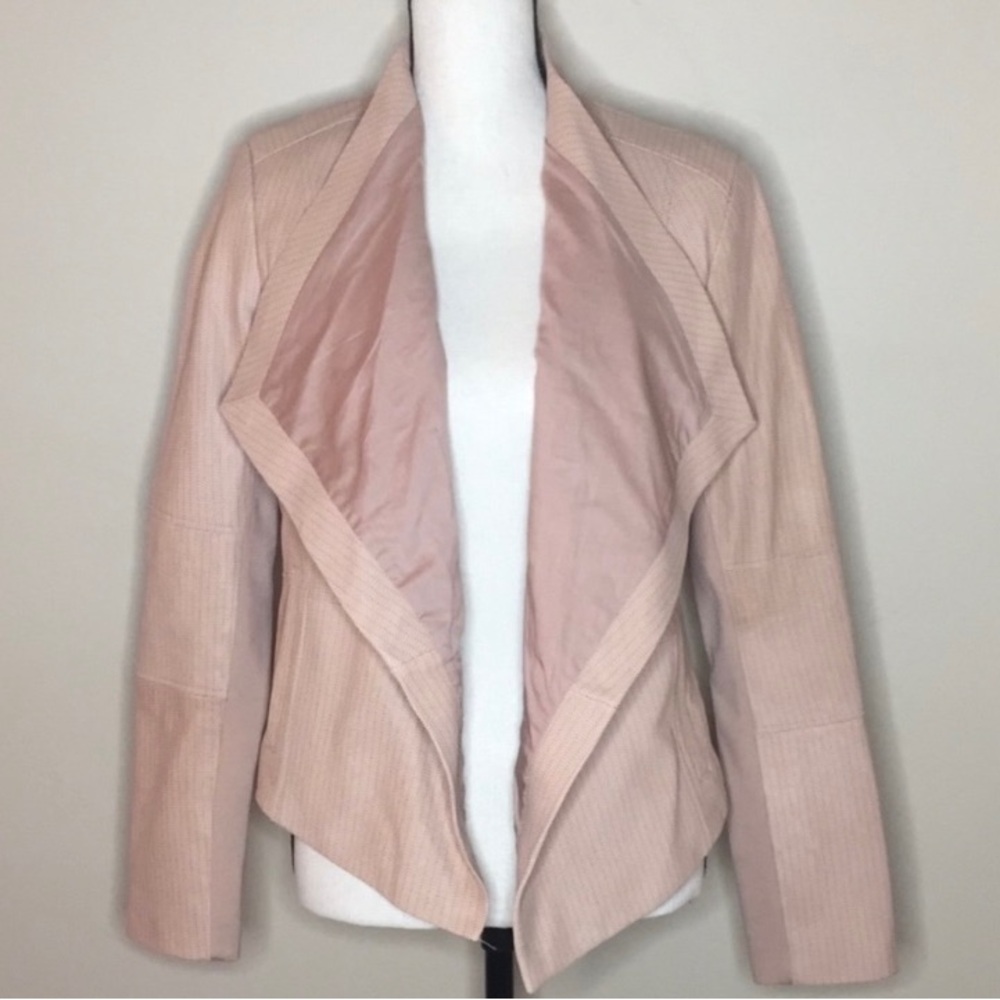 G.I.L.I Dusty Rose Leather Jacket open front NWOT size 12
